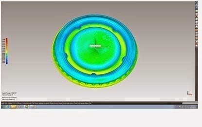 CT machine scan of fountain cup lid