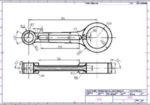 Blueprint drawing of part
