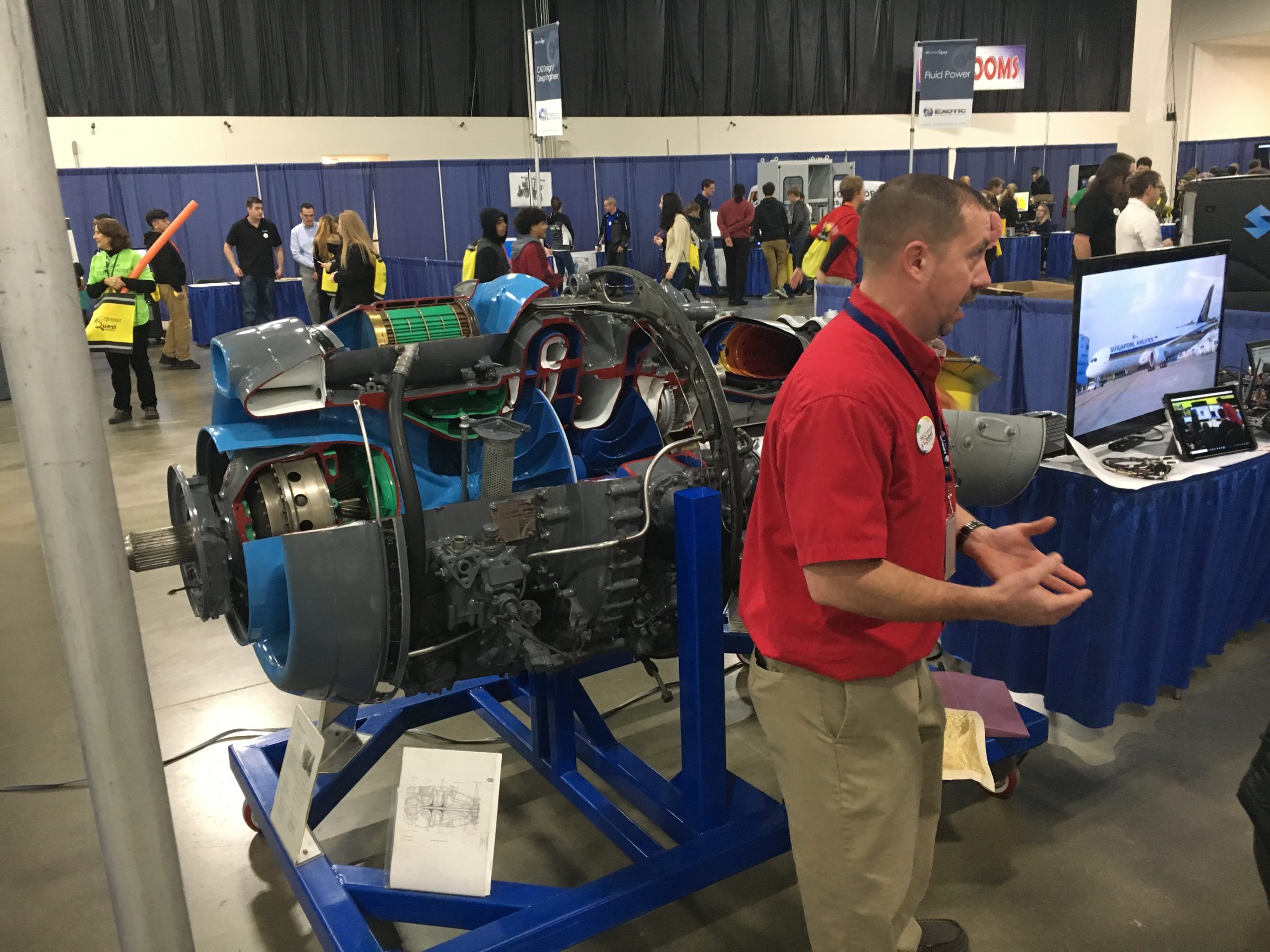 Aircraft Engine Repair Display