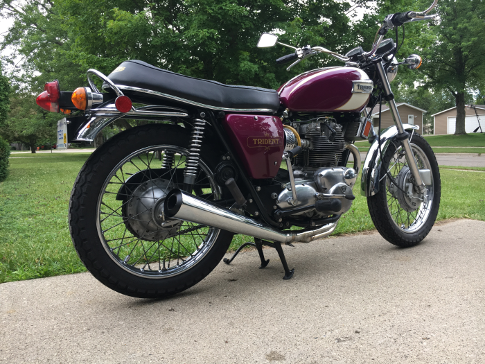 Motorcycle in driveway