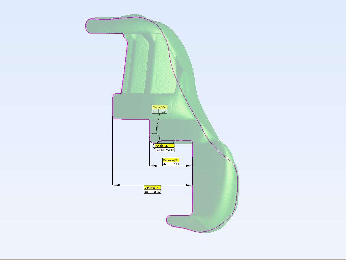 a metal gear, too thick to be scanned by CT and with geometry inaccessible to a CMM model