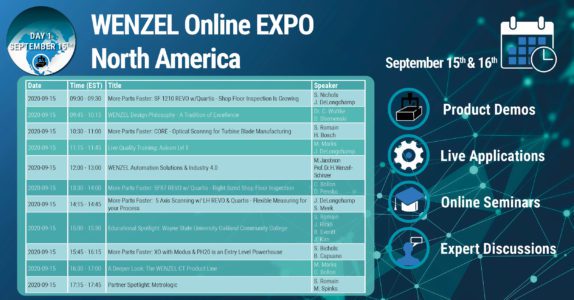 Wenzel Online Expo Schedule