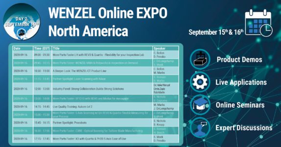 Wenzel Online Expo Day 2 Schedule