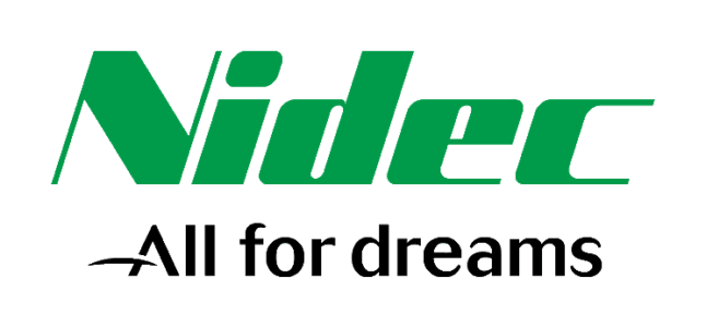 Green logo for Nidec, text reads: Nidec All for dreams