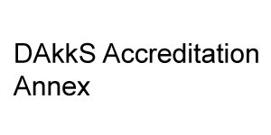 DAkkS Accreditation Annex title displayed in clear, bold text; signifies important accreditation details.